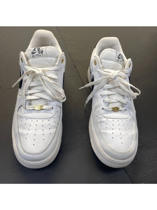 Size 13 - Nike Air Force 1 \'07 LV8 40th Anniversary White Black DQ7658-100 Men\'s main image 12